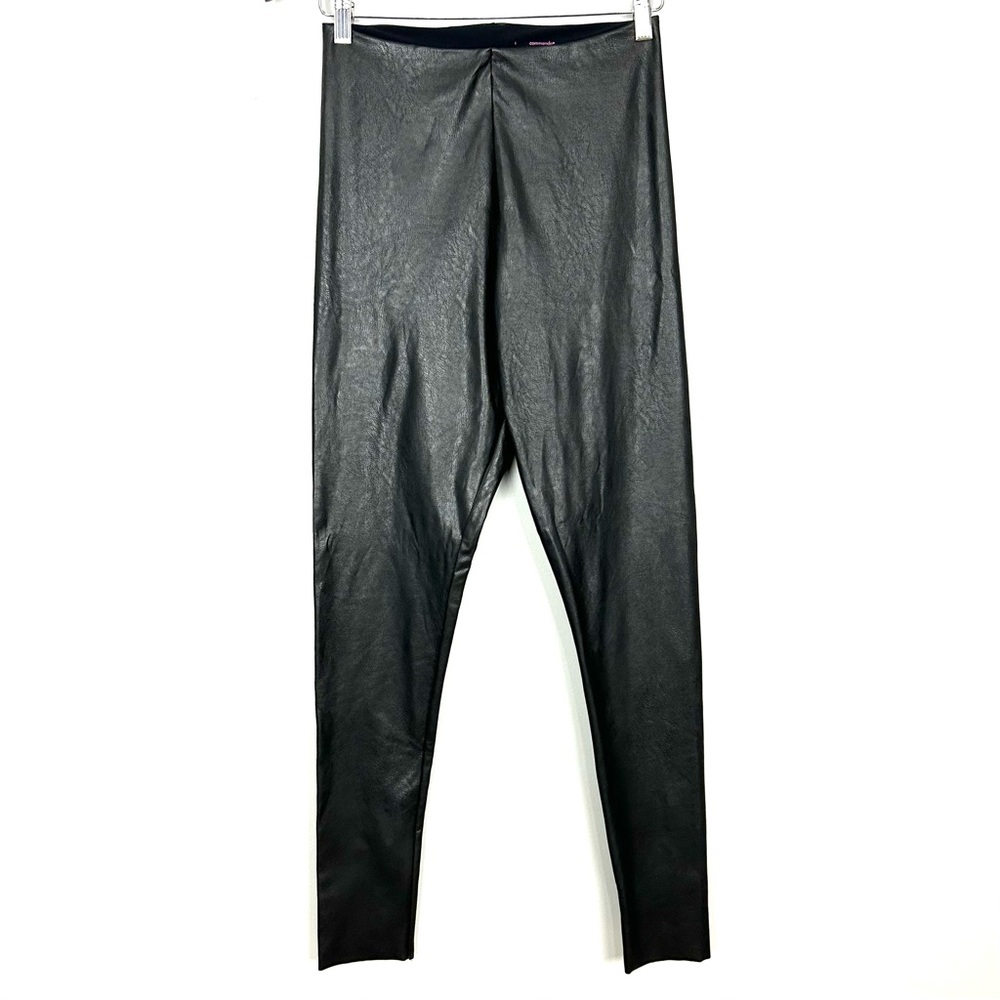 Commando Perfect Control Faux Leather Leggings Women’s Size L Smoothing Black - Picture 2 of 7